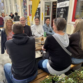 Kurze Pause in der Oldenburger Innenstadt.